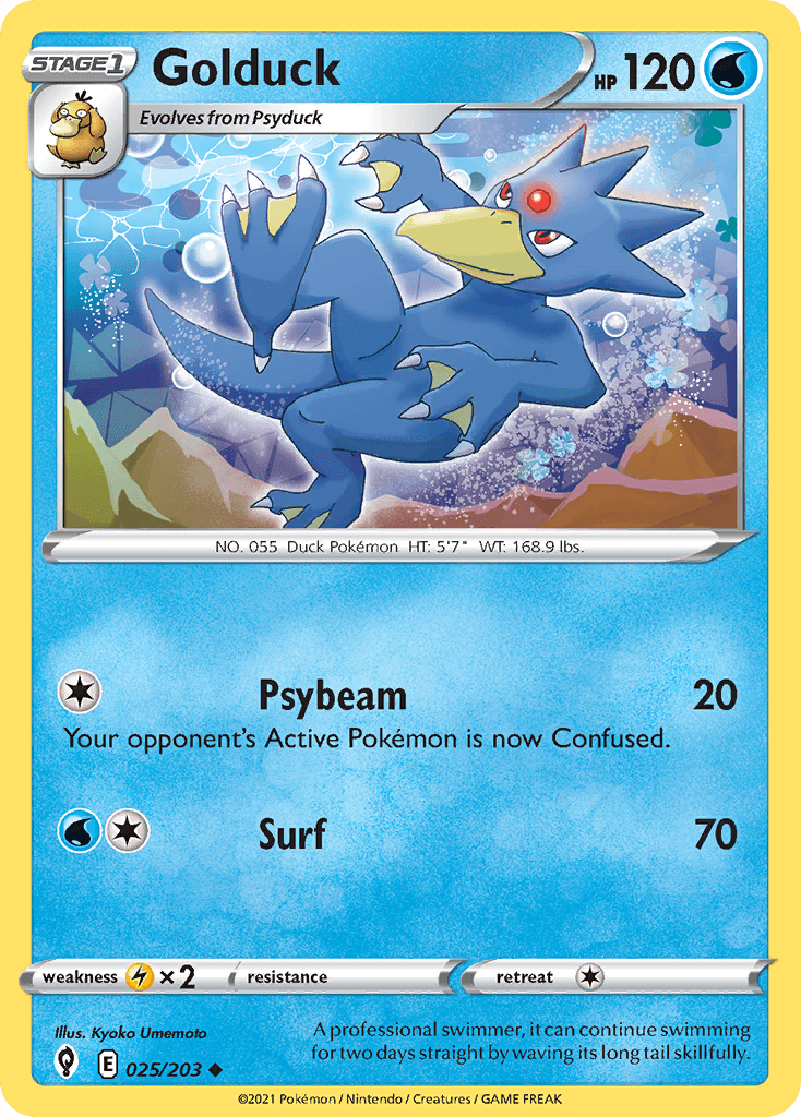 Golduck from Evolving Skies