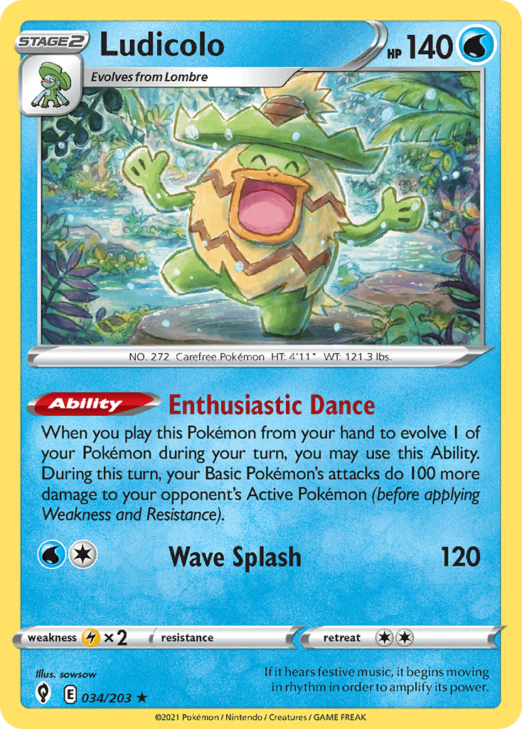 Ludicolo from Evolving Skies