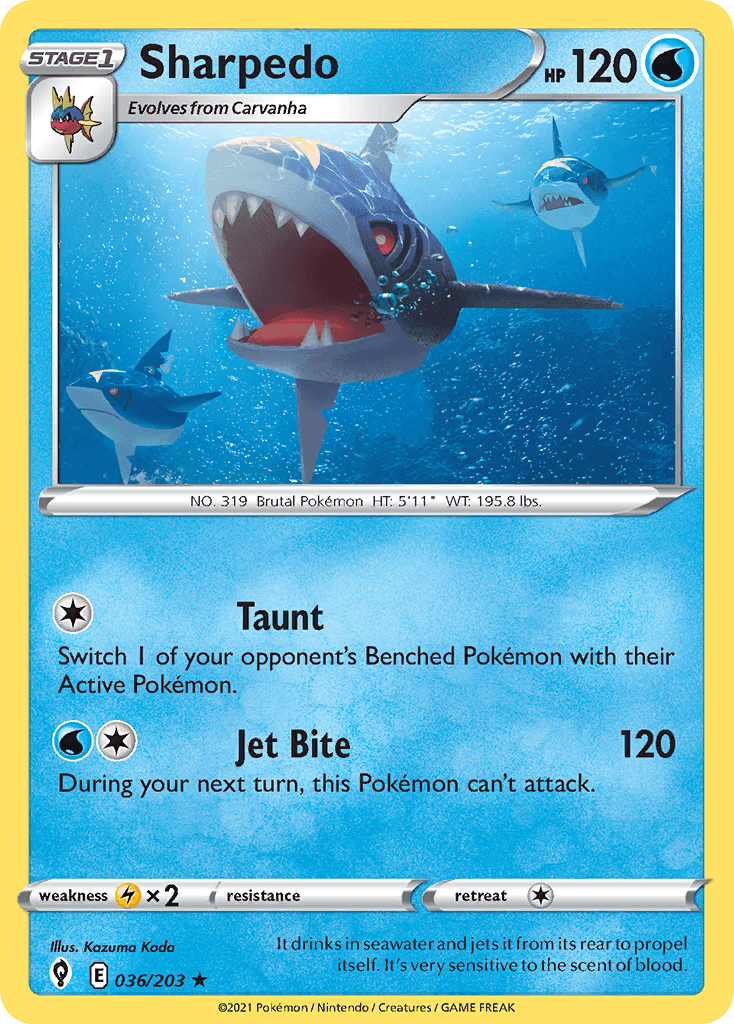 Sharpedo from Evolving Skies