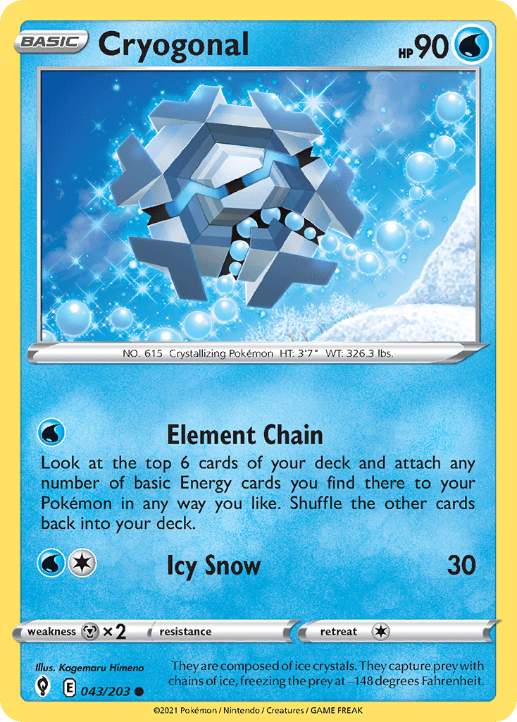 Cryogonal from Evolving Skies