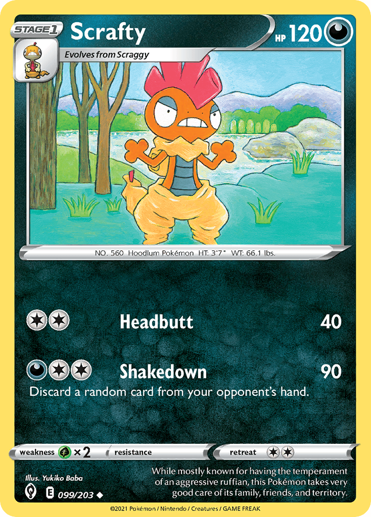 Scrafty from Evolving Skies