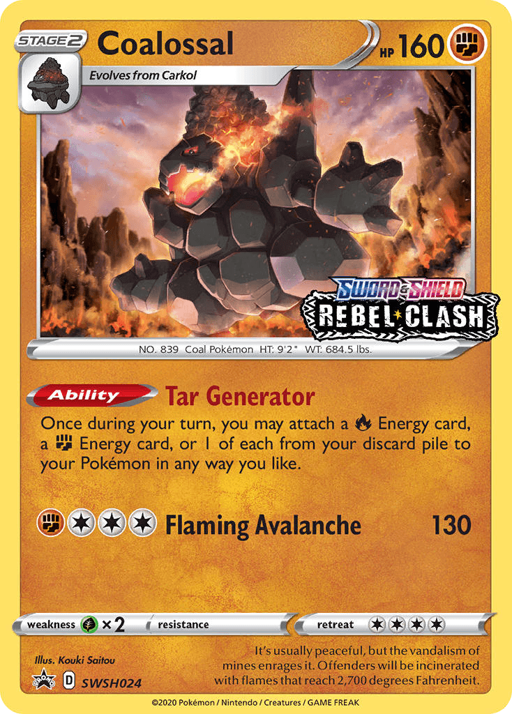 Coalossal from SWSH Black Star Promos