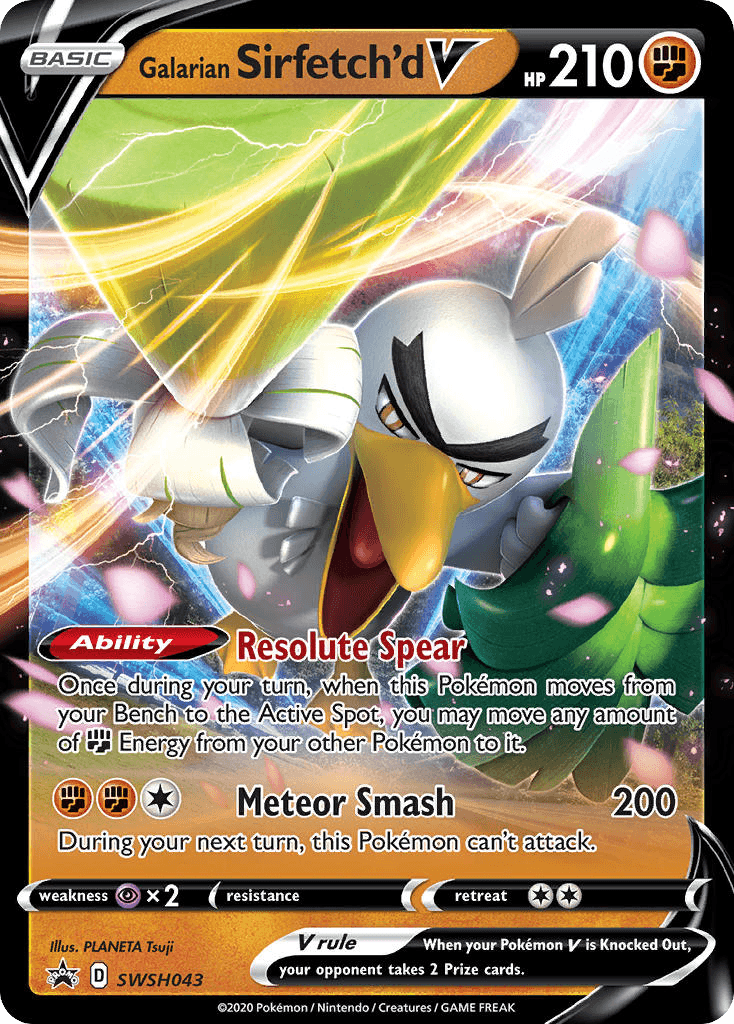 Galarian Sirfetch'd V from SWSH Black Star Promos