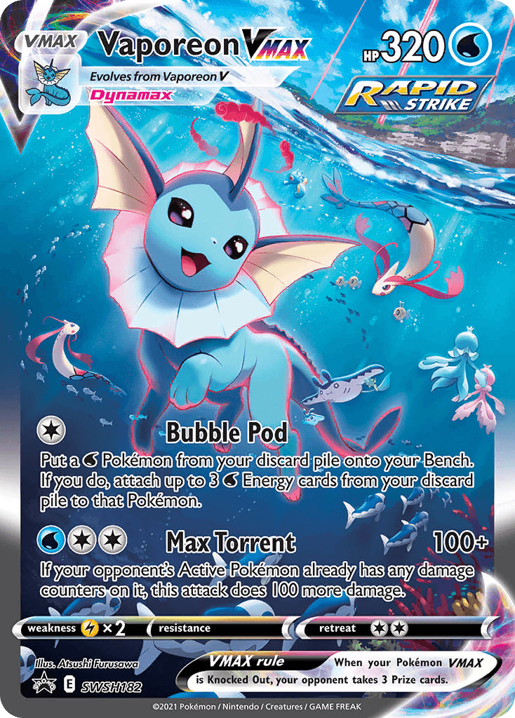 Vaporeon VMAX from SWSH Black Star Promos