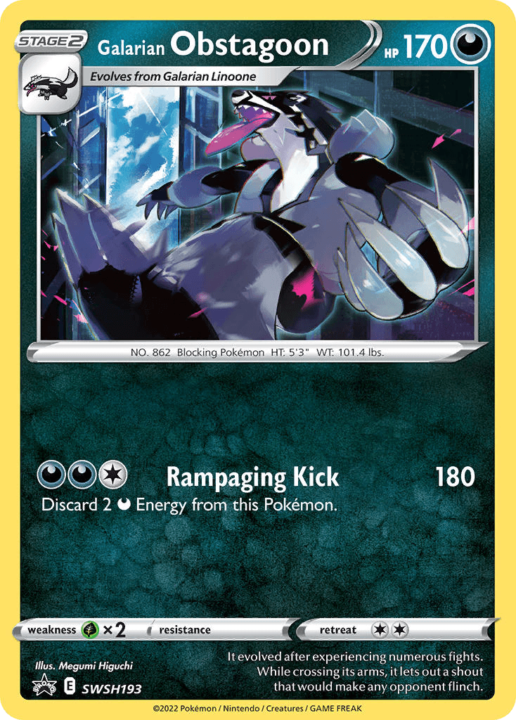 Galarian Obstagoon from SWSH Black Star Promos