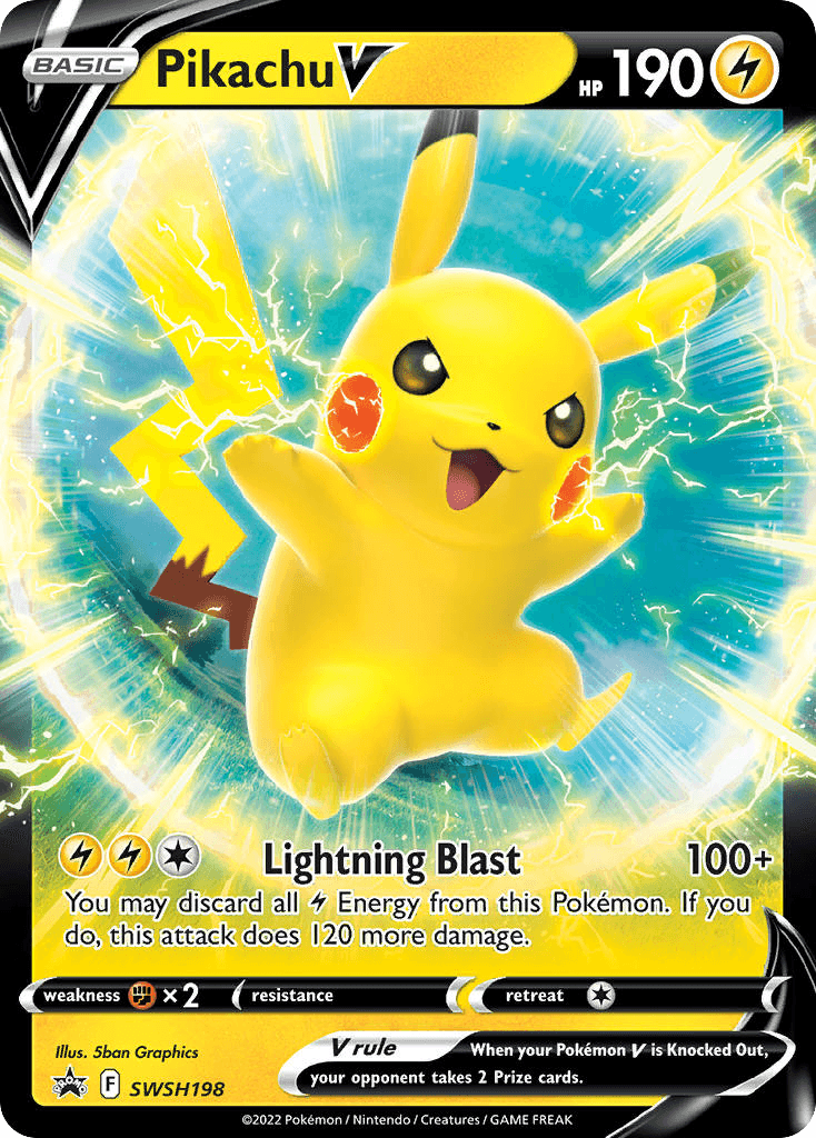 Pikachu V from SWSH Black Star Promos