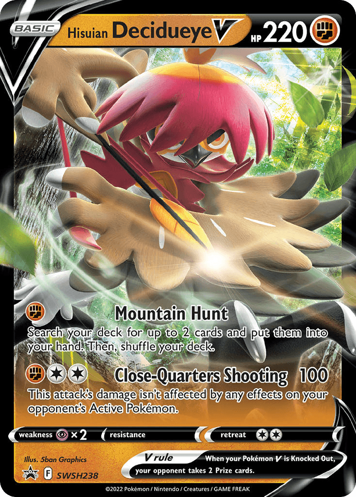 Hisuian Decidueye V from SWSH Black Star Promos