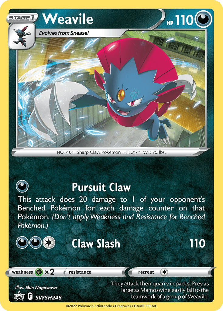 Weavile from SWSH Black Star Promos