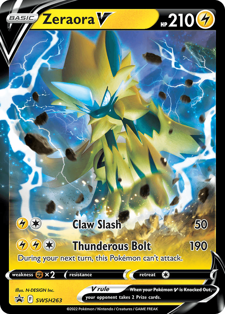 Zeraora V from SWSH Black Star Promos