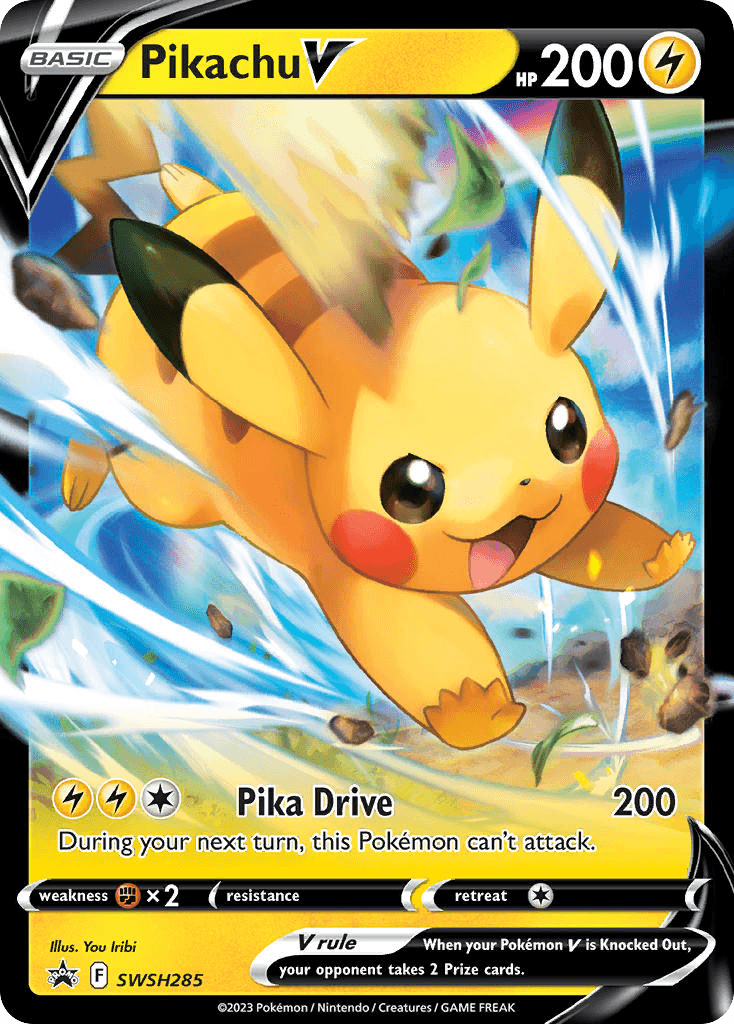 Pikachu V from SWSH Black Star Promos