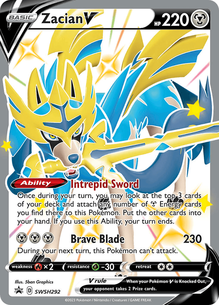 Zacian V from SWSH Black Star Promos