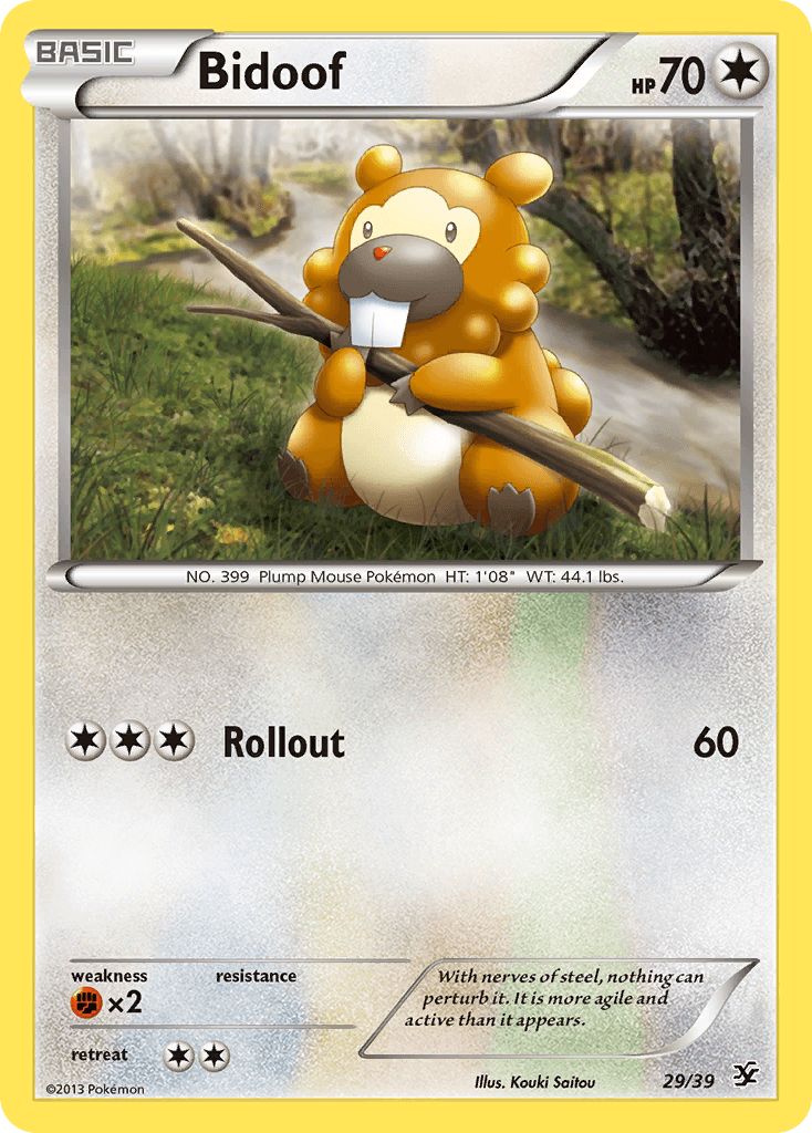 Bidoof from Kalos Starter Set