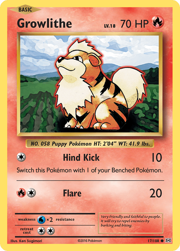 Growlithe from Evolutions
