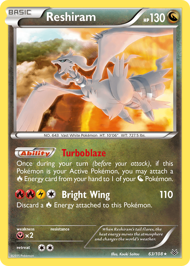Reshiram from Roaring Skies