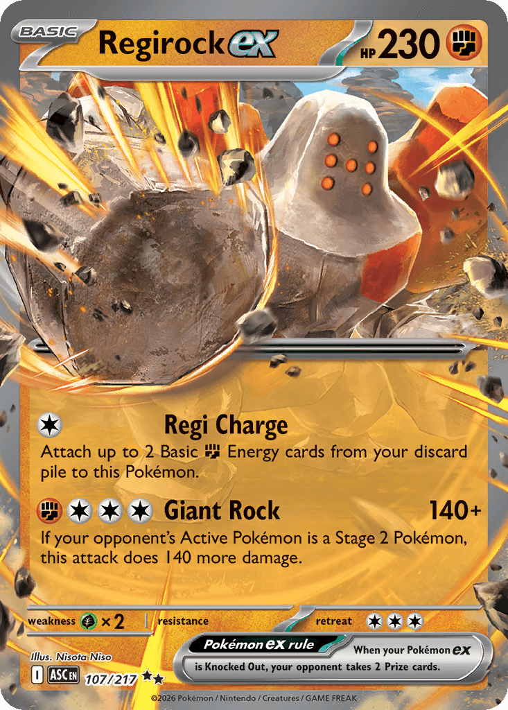 Regirock ex from Ascended Heroes