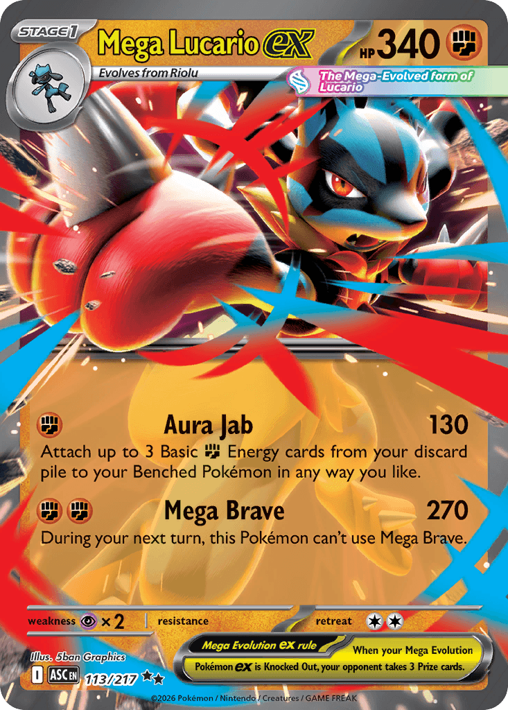 Mega Lucario ex from Ascended Heroes