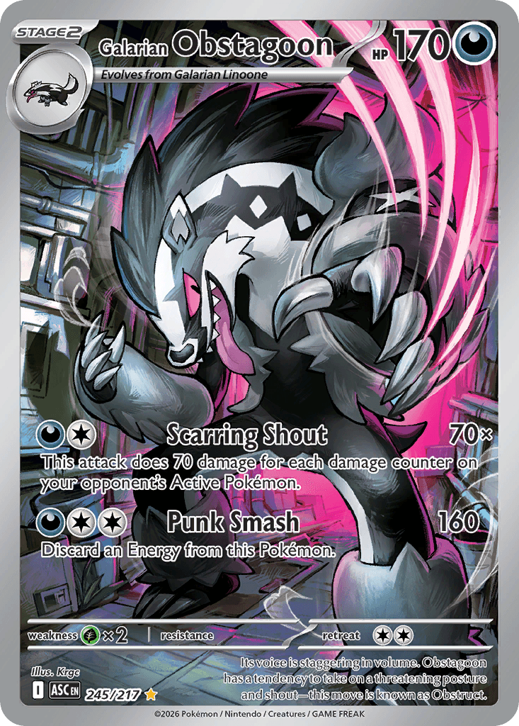 Galarian Obstagoon from Ascended Heroes