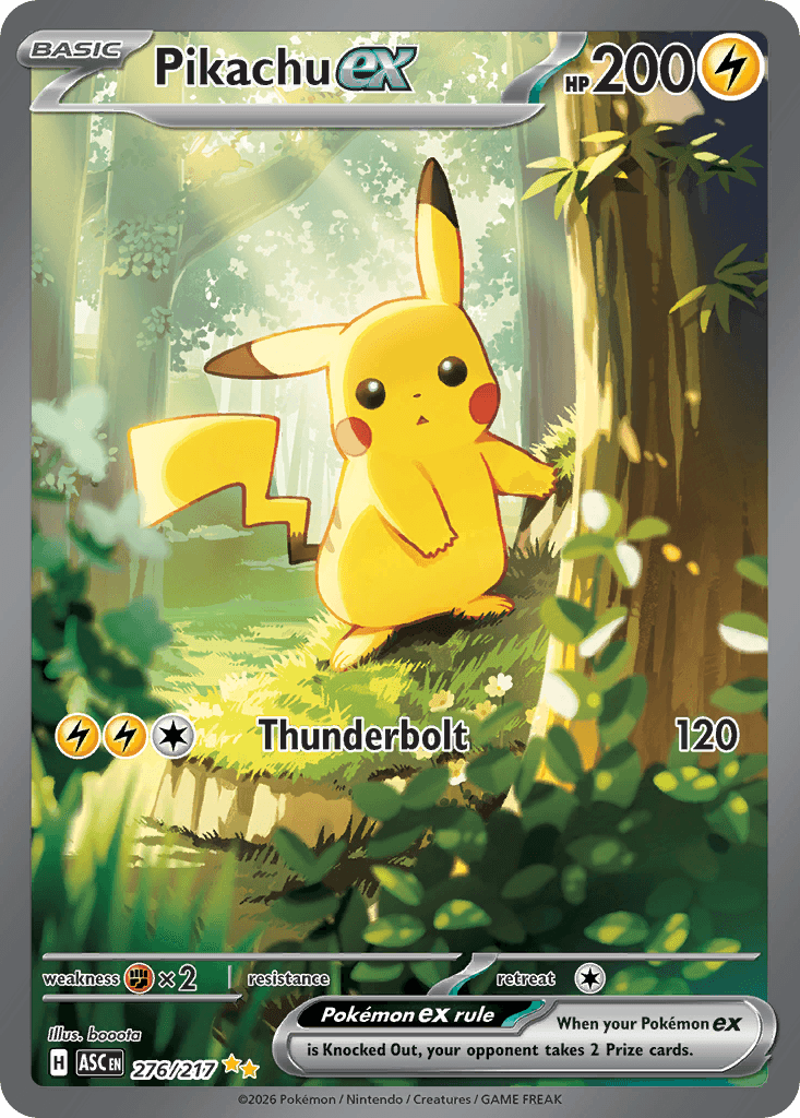Pikachu ex from Ascended Heroes