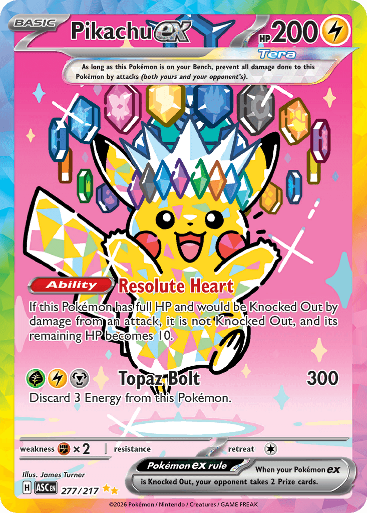 Pikachu ex from Ascended Heroes