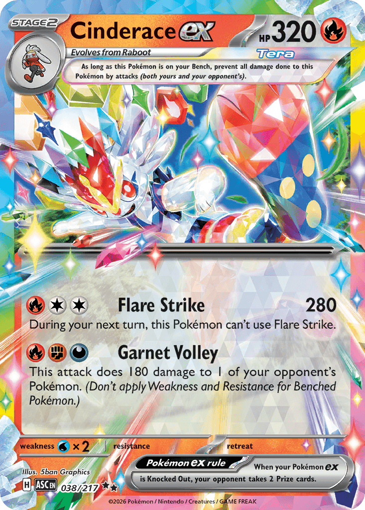 Cinderace ex from Ascended Heroes