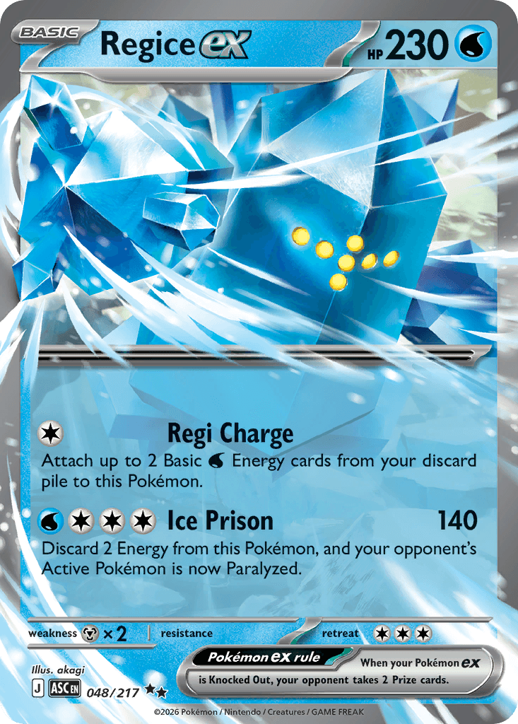 Regice ex from Ascended Heroes