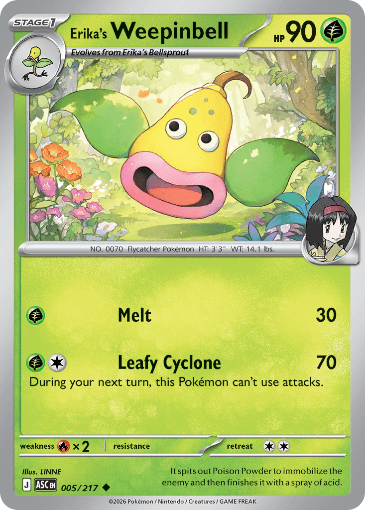 Erika's Weepinbell from Ascended Heroes