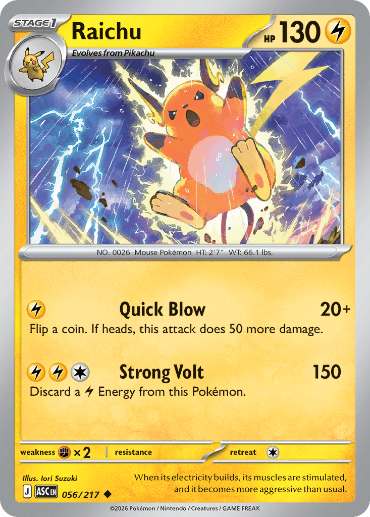 Raichu from Ascended Heroes