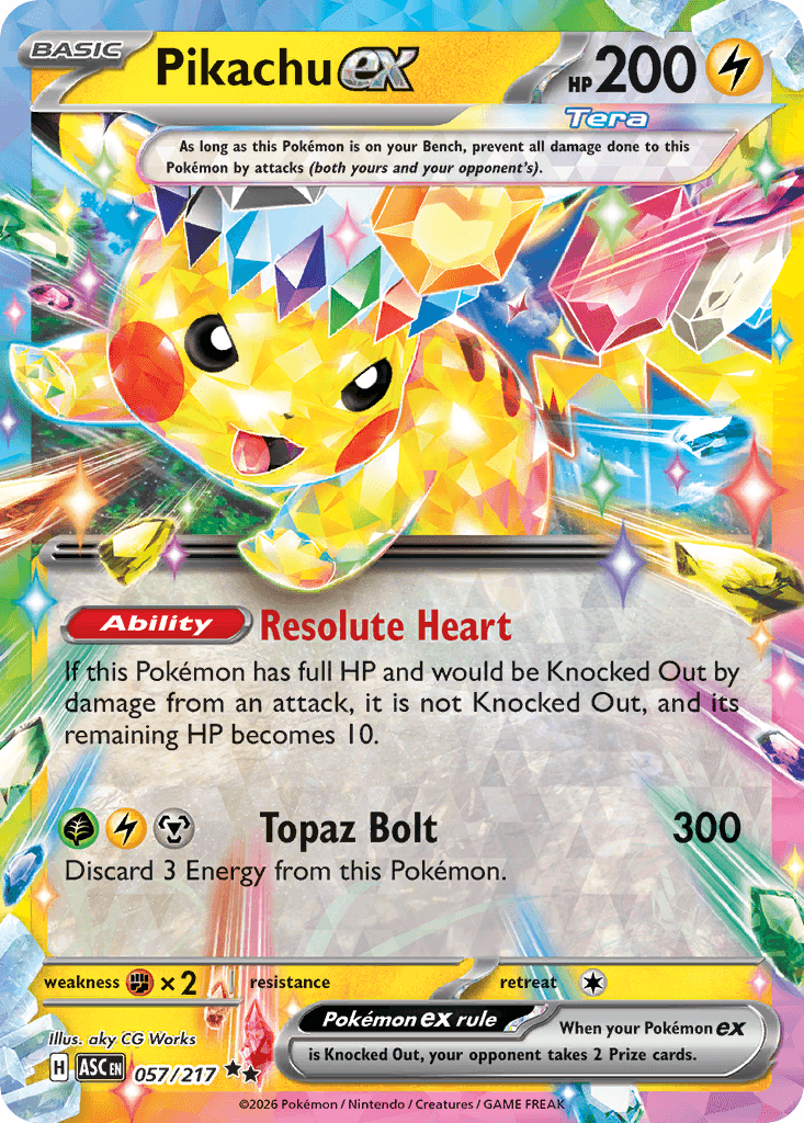 Pikachu ex from Ascended Heroes