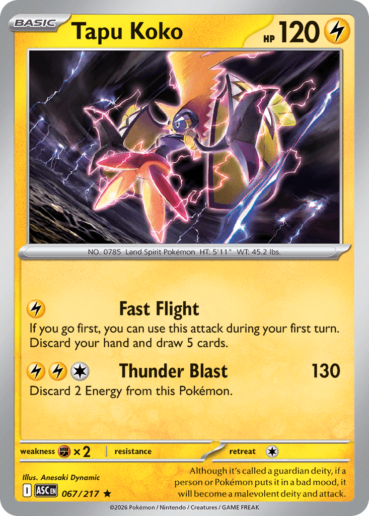 Tapu Koko from Ascended Heroes