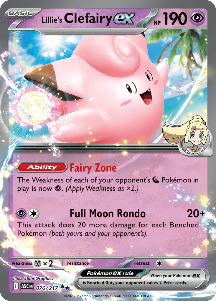 Lillie's Clefairy ex from Ascended Heroes