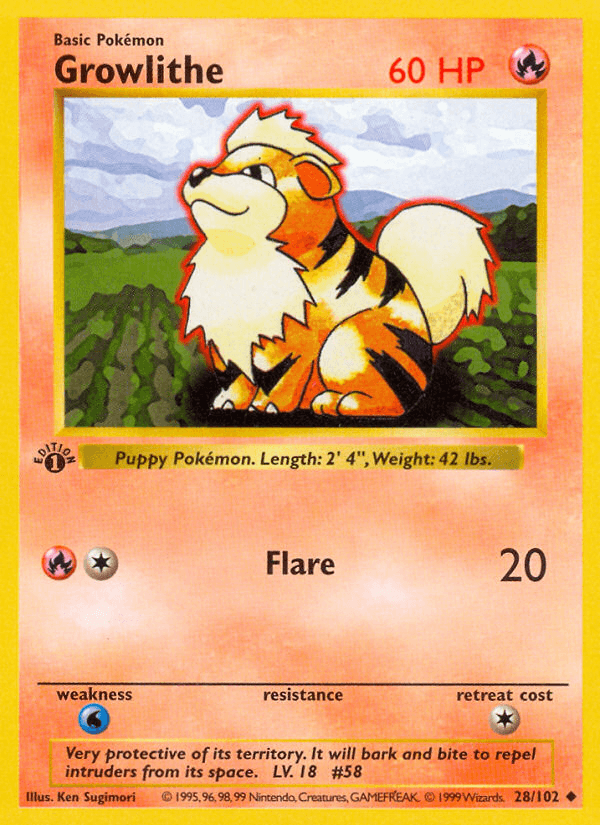 Growlithe from Base Set
