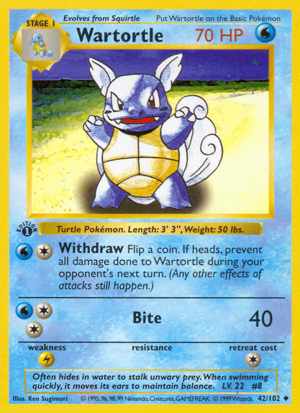 Wartortle from Base Set