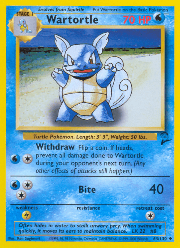Wartortle from Base Set 2