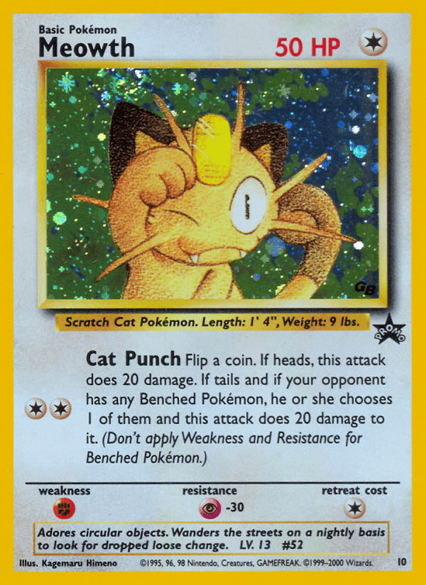 Meowth from Wizards Black Star Promos