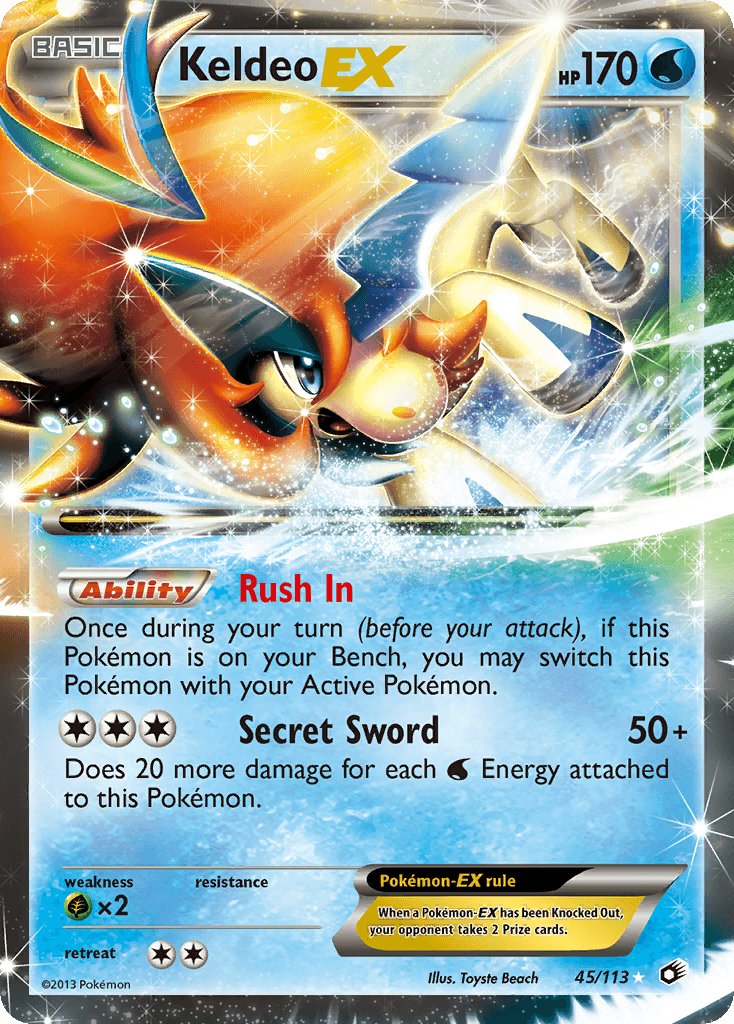 Keldeo-EX from Legendary Treasures