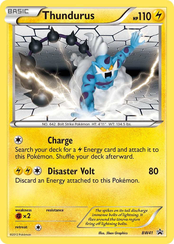 Thundurus from BW Black Star Promos