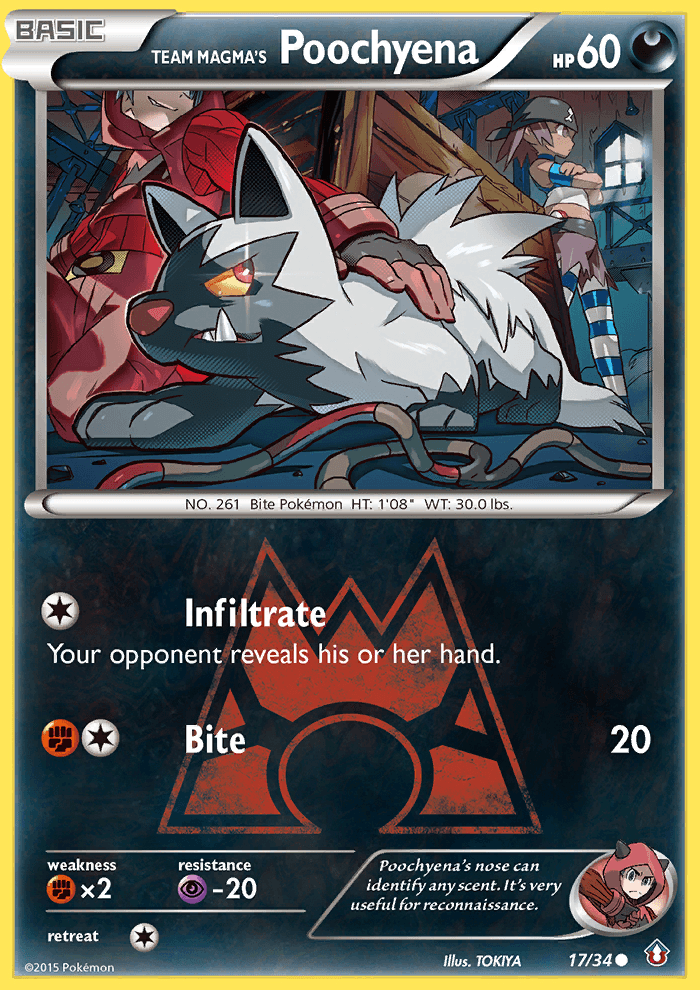 Team Magma's Poochyena from Double Crisis