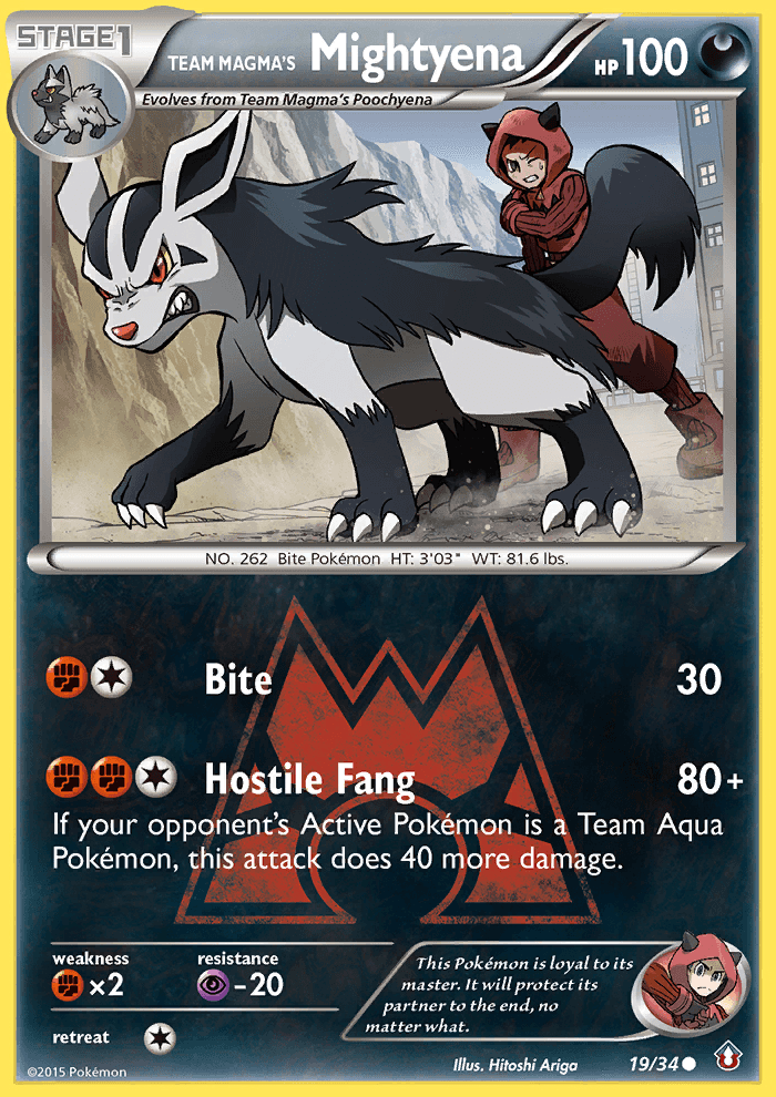 Team Magma's Mightyena from Double Crisis