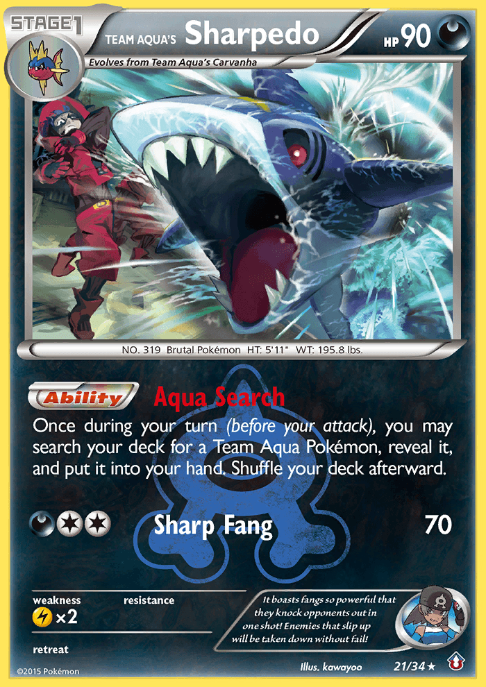 Team Aqua's Sharpedo from Double Crisis