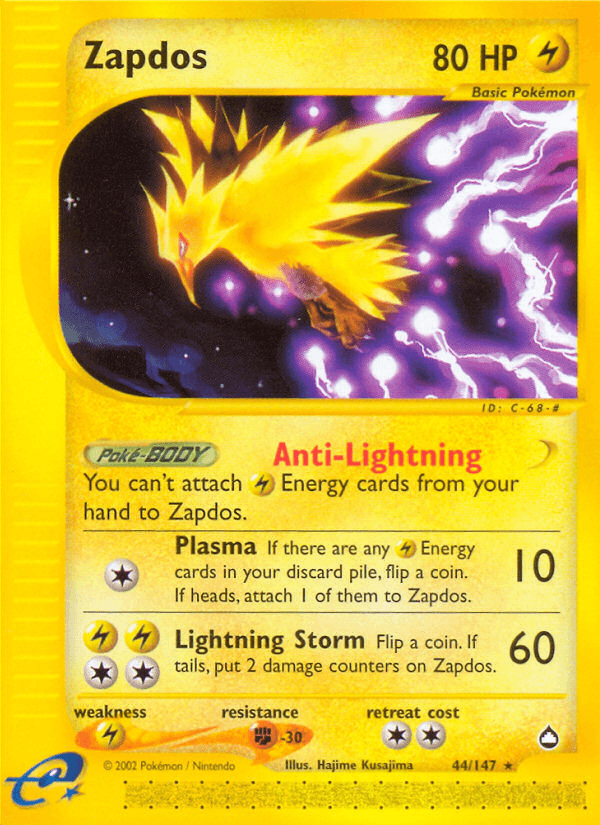 Zapdos from Aquapolis