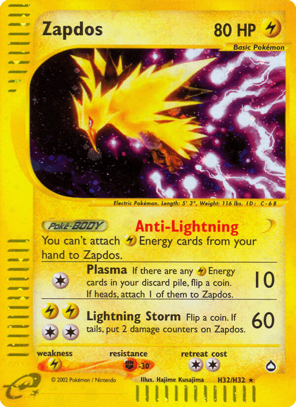 Zapdos from Aquapolis