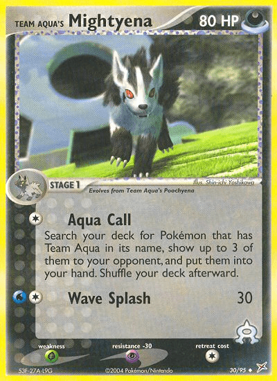 Team Aqua's Mightyena from Team Magma vs Team Aqua