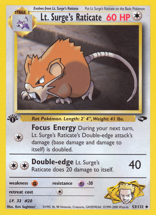 Lt. Surge's Raticate from Gym Challenge