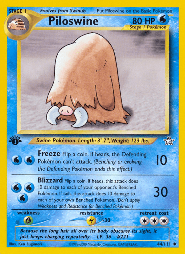 Piloswine from Neo Genesis