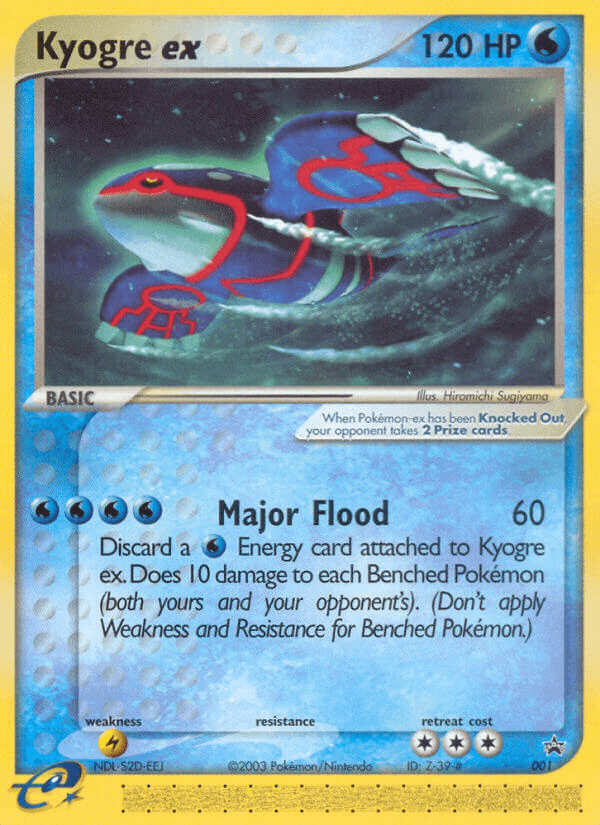 Kyogre ex from Nintendo Black Star Promos