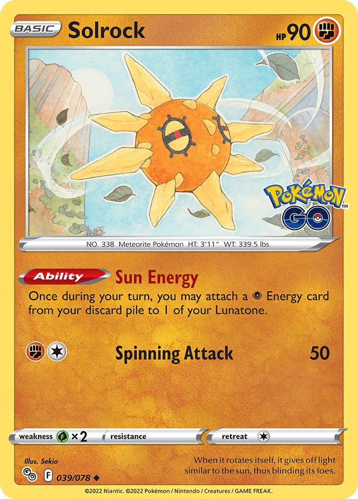 Solrock from Pokémon GO