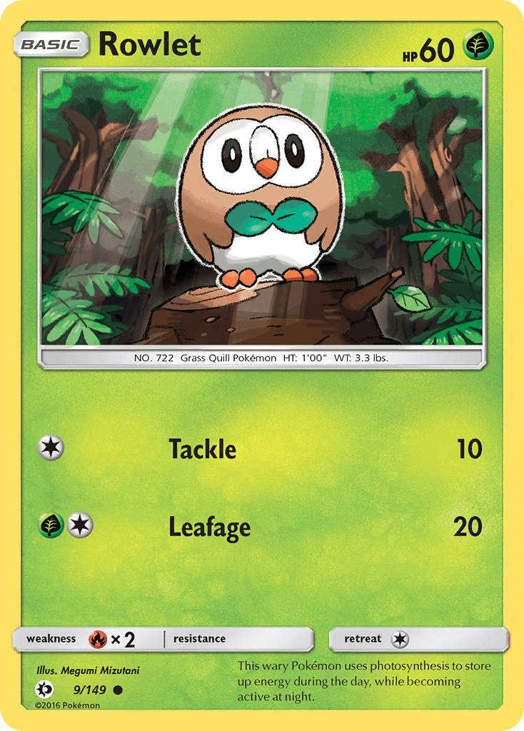 Rowlet from Sun & Moon