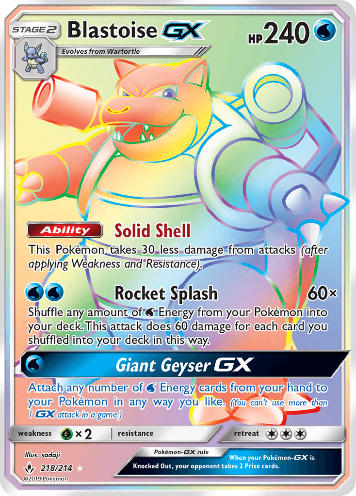 Blastoise-GX from Unbroken Bonds