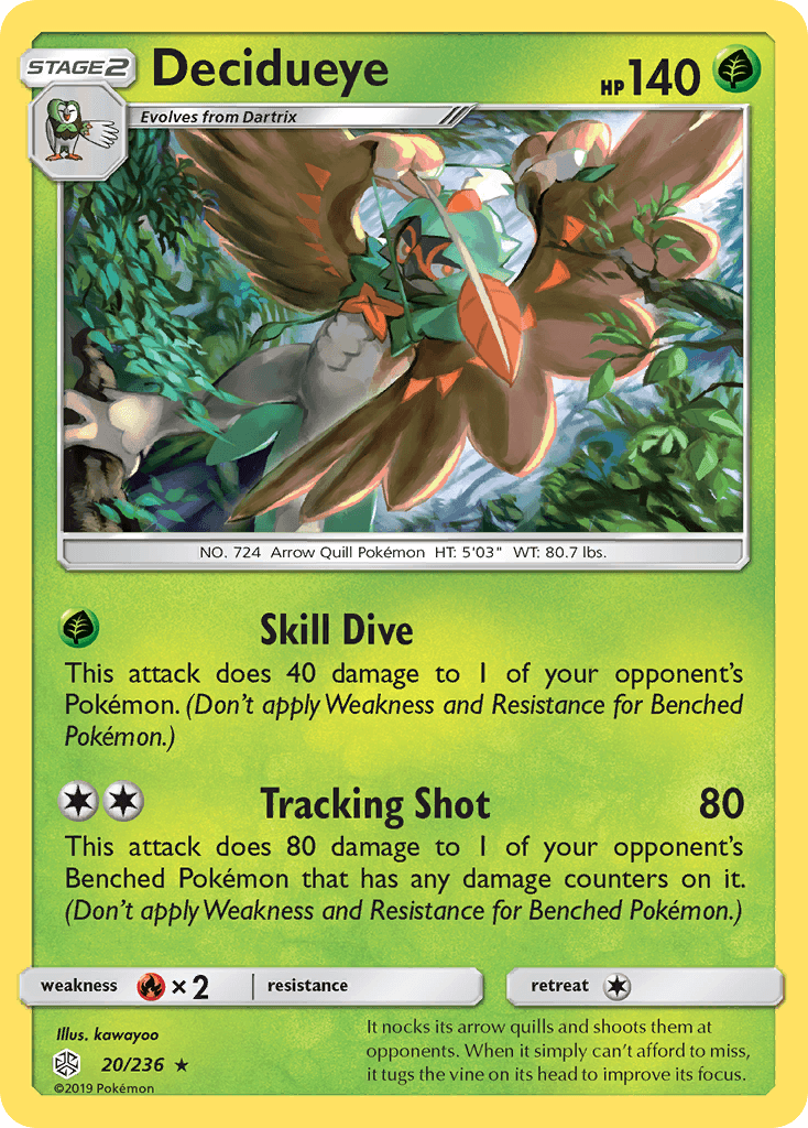 Decidueye from Cosmic Eclipse