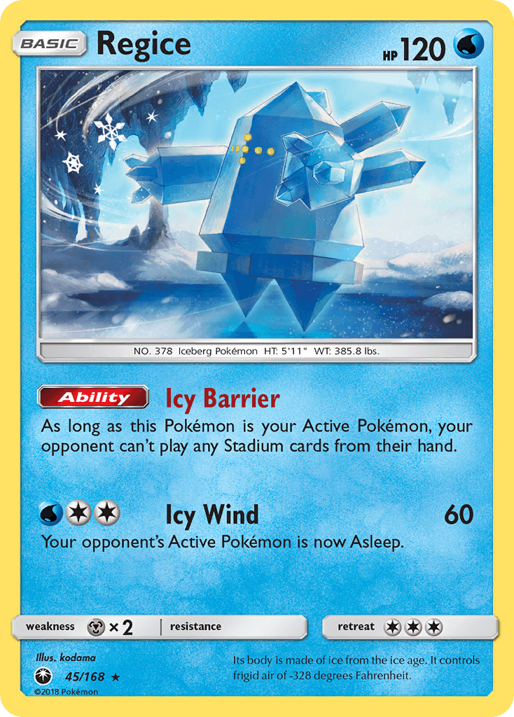 Regice from Celestial Storm